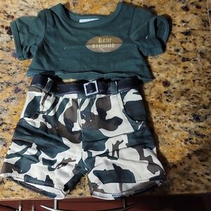 Build-A-Bear Green and Camouflage Outfit